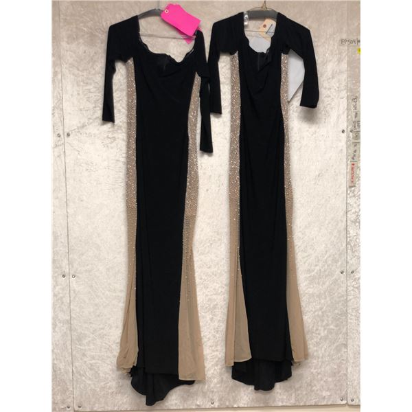 "Superhero Show - Season 5 Ep. 4" - #6 Hero - Group of 2 Xscape black gown w/diamond & silver tear d