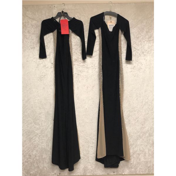 "Superhero Show - Season 5 Ep. 4" - #106 Hero Stunt - Group of 2 Xscape black gown - includes 2 long