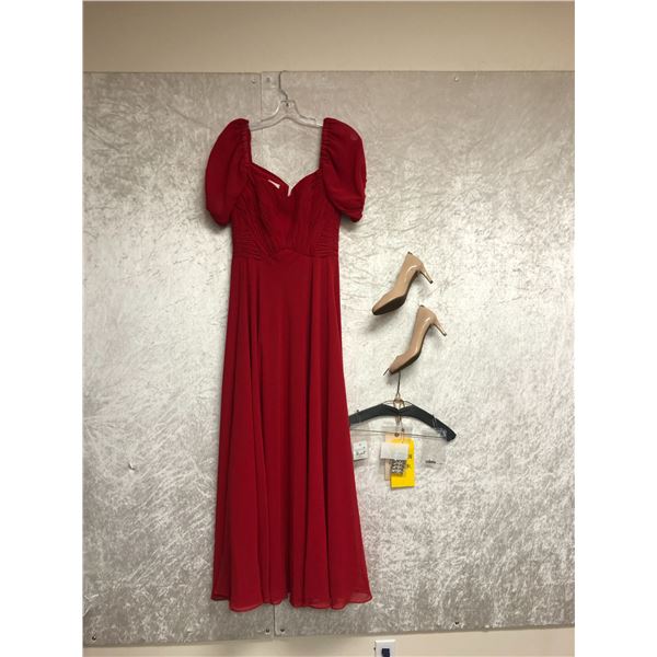 "Superhero Show - Season 5 Ep. 3"- #154 Hero Stunt - 'Prom' outfit - includes dress (MTO - red)/shoe