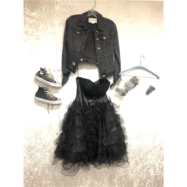 "Superhero Show - Season 5 Ep. 3"- #57 Hero - Complete 'prom' outfit - includes dress (MTO - black)/