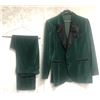 Image 1 : "Superhero Show - 1980s green velvet Tuxedo w/pants
