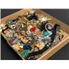 Image 1 : Box lot of vintage jewelry from the show - includes mostly pins