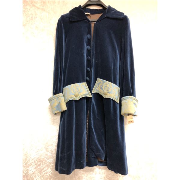 "Superhero Show" - Blue velvet robe/coat (Medieval times)