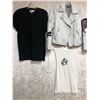 Image 1 : "Superhero Show" - 'Punk' outfit - includes white leather jacket/white tank top & black plain shirt 