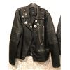 Image 2 : "Superhero Show" - Group of 2 custom-designed vintage/funky leather jackets - US size 2 & XL*HOT STO