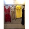 Image 1 : "Superhero Show" - Rack full of women's vintage dresses & tops - approx. 50 pcs.
