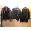 Image 1 : "Superhero Show" - Group of 11 black heavy duty vintage leather jackets