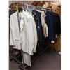 Image 1 : "Superhero Show" - Rack of assorted screen worn wardrobe - includes black suit jackets/vests/navy su