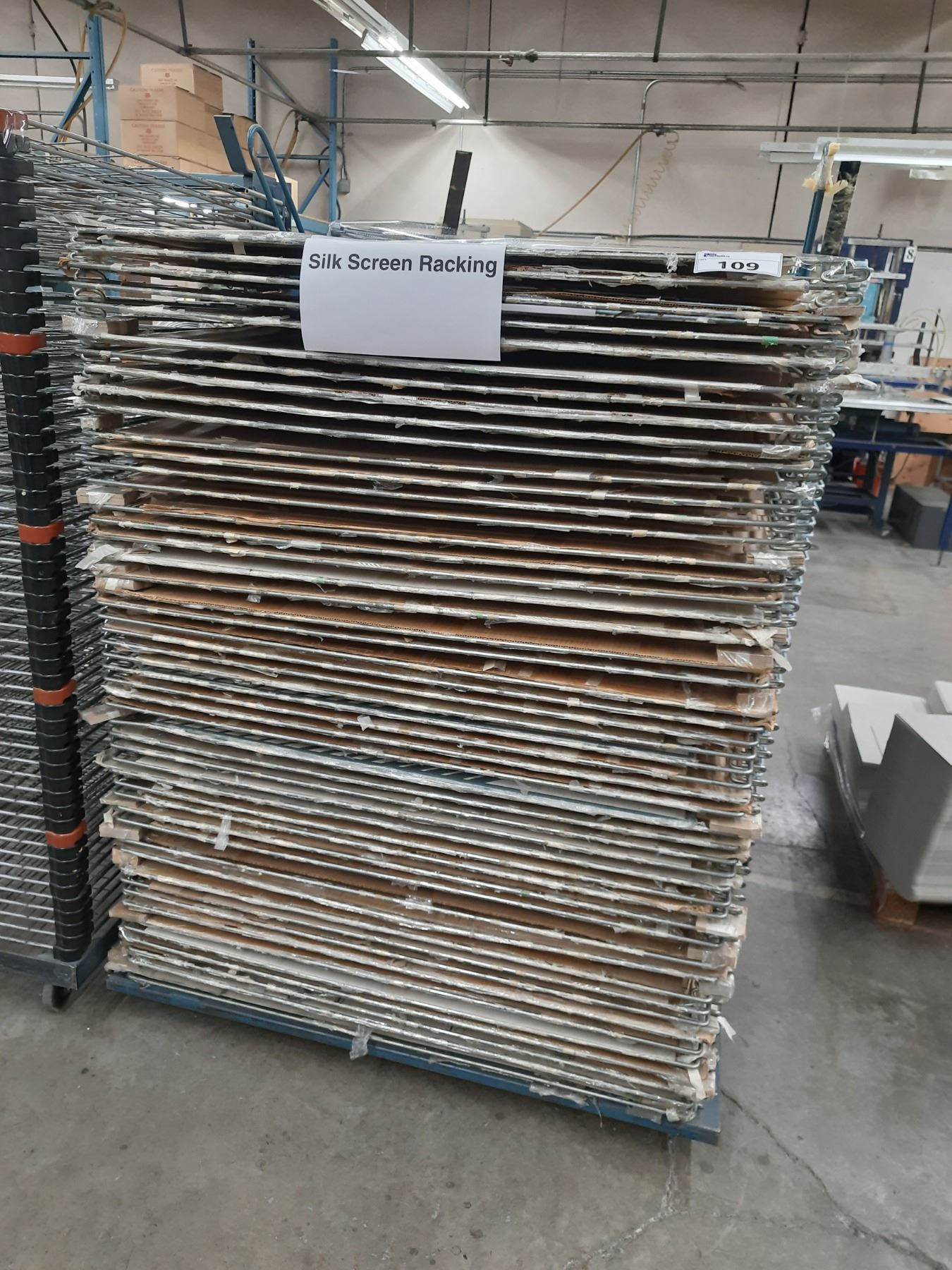 MOBILE INDUSTRIAL MULTI TIER SILK SCREEN DRYING RACK