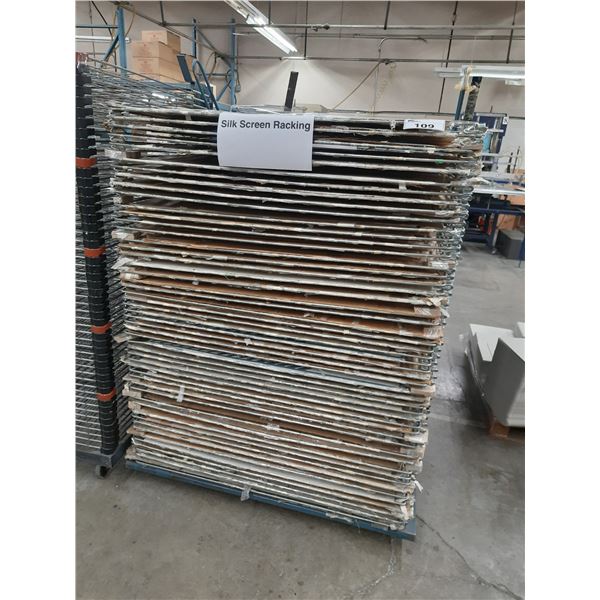 MOBILE INDUSTRIAL MULTI TIER SILK SCREEN DRYING RACK