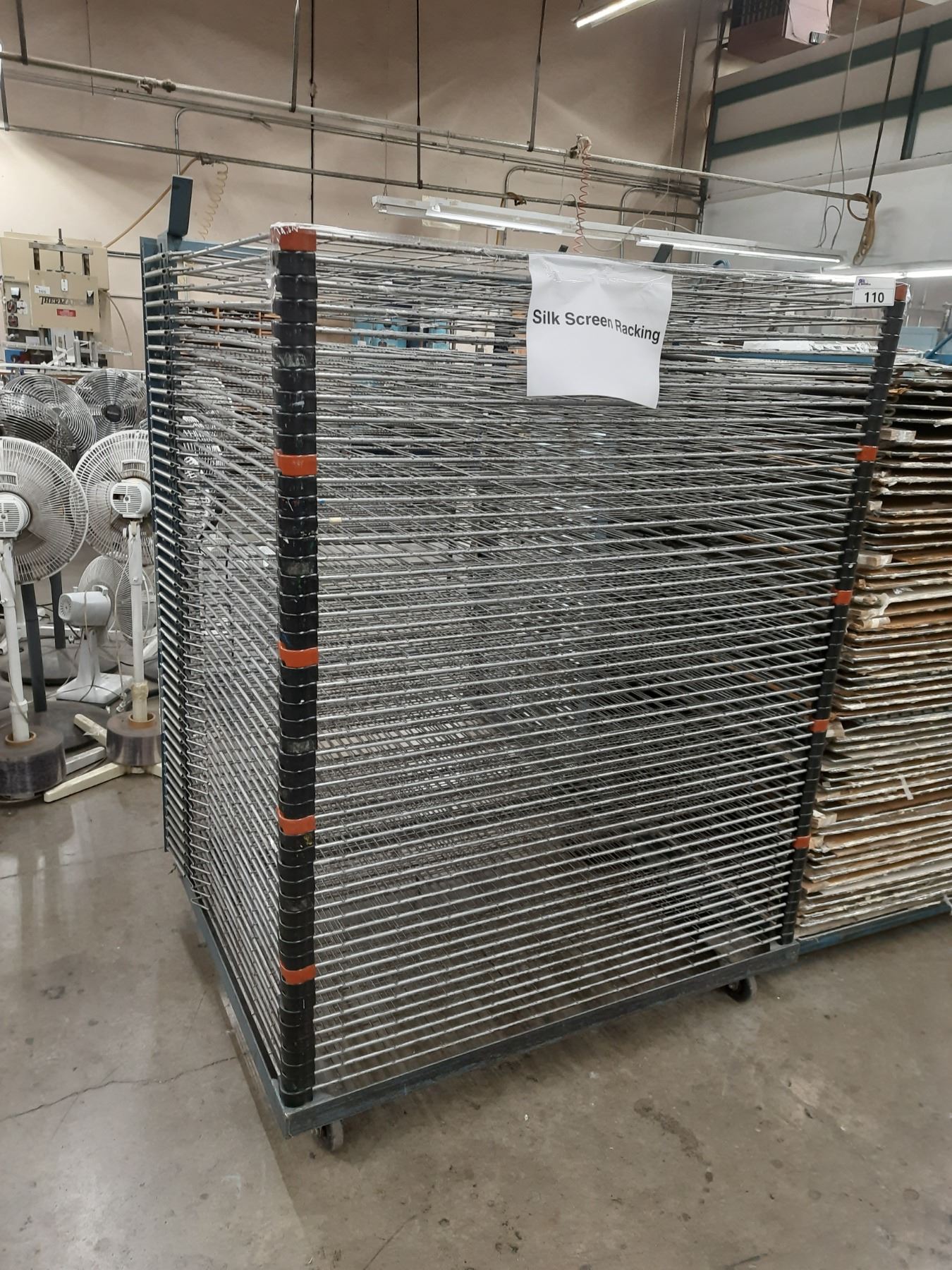 MOBILE INDUSTRIAL MULTI TIER SILK SCREEN DRYING RACK