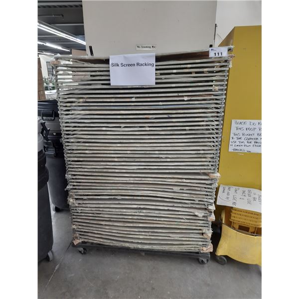 MOBILE INDUSTRIAL MULTI TIER SILK SCREEN DRYING RACK