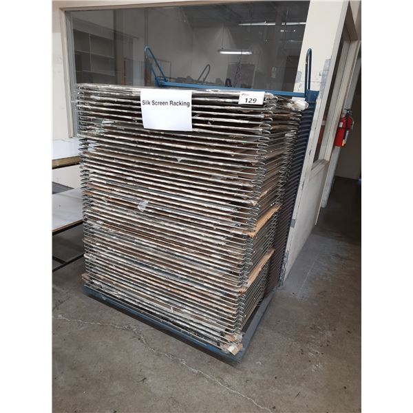 MOBILE INDUSTRIAL MULTI TIER SILK SCREEN DRYING RACK