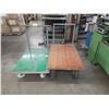 Image 2 : 2 ASSORTED 4 WHEELED INDUSTRIAL FLAT DECK PRODUCT CARTS