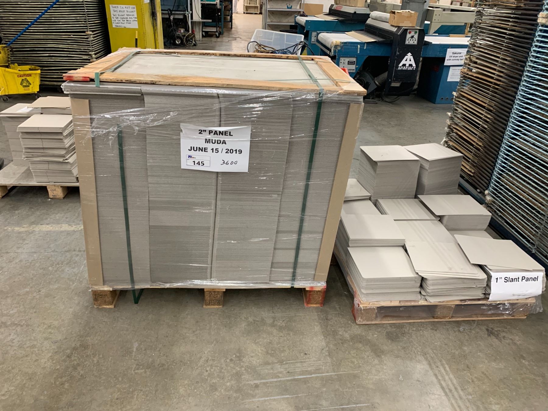 3 PALLETS OF ASSORTED MUDA/SLANT PANEL