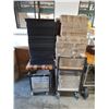 Image 2 : 6 ASSORTED STATIONARY/MOBILE TABLES AND PRODUCT CARTS WITH REMAINING CONTENTS