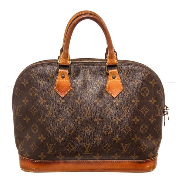 Louis Vuitton Brown Alma MM Satchel Bag