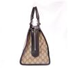 Image 4 : Gucci Beige GG Supreme Canvas Leather Web Trapezoid Handbag