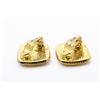 Image 2 : Chanel Gold-tone Metal CC Diamond Shape Clip-on Earrings