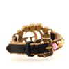 Image 2 : Gucci Black Multicolor Leather and Crystal Embellished Metal GG Cluster Bracelet