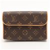 Image 1 : Louis Vuitton Brown Monogram Canvas Leather Florentine Pochette Waist Bag