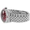 Image 7 : Rolex Mens Stainless Steel Red Diamond Lugs & Ruby 36MM Datejust Wristwatch