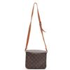 Image 2 : Louis Vuitton Brown Monogram Canvas Leather Cartouchiere GM Crossbody Bag