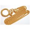 Image 1 : Chanel Gold-tone Metal Loupe Round Braid Magnifying Glass Chain Necklace