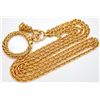 Image 2 : Chanel Gold-tone Metal Loupe Round Braid Magnifying Glass Chain Necklace