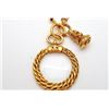 Image 4 : Chanel Gold-tone Metal Loupe Round Braid Magnifying Glass Chain Necklace