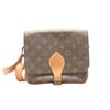 Image 1 : Louis Vuitton Brown Monogram Canvas Leather Cartouchiere MM Crossbody Bag