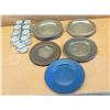 Image 1 : Multiple Blue & Metal Plates & 9 Floral Coffee Mugs