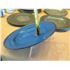 Image 24 : Multiple Blue & Metal Plates & 9 Floral Coffee Mugs