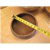 Image 10 : Qty 7 Wooden Bowls: 5 Clay Art Bowls 12" Dia. & Shallow Wood Dishes