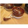 Image 16 : Qty 4 Onion Soup Bowls & 3 Crocks w/ Lids