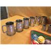 Image 2 : Pewter Mini Billiards Theme Beer Steins, Tabasco Mugs, 'Rack 'em Up' Clay Art, etc