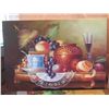 Image 2 : Qty 6 Unframed Canvas Artwork Still Life Fruit Bowls, Flowers, etc Misc Size