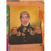 Image 8 : Qty 6 Unframed Canvas Artwork Indian Chief, Rooster, etc & 2 Small Vampire Art
