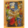 Image 1 : Large Chef Cooking Artwork, Unframed, Signed K. Adams 24"x36"H