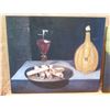 Image 2 : Qty 4 Wine & Restaurant Artwork - 1 Framed, Misc Size