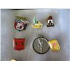 Image 8 : Multiple Medals & Pins: Petanque, Sports, Countries, etc in Display 16"L