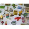 Image 8 : Multiple Medals & Pins:  Food, Beer, Places, Characters, etc in Display 16"L