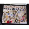 Image 2 : Multiple Medals & Pins:  Flags, States, Globes, AOC, Food, etc in Display 16"L