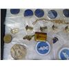 Image 8 : Multiple Medals & Pins:  Flags, States, Globes, AOC, Food, etc in Display 16"L