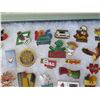 Image 11 : Multiple Collectible Pins EURO Good AAA 01 in Display Case 16"L