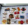 Image 3 : Multiple Collectible Pins EURO Good AAA 01 in Display Case 16"L