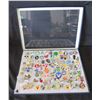 Image 1 : Multiple Collectible Pins: Disney, Cartoons, Animals, Muppets, etc in Display Case 16"L