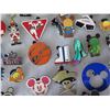 Image 8 : Multiple Collectible Pins: Disney, Cartoons, Animals, Muppets, etc in Display Case 16"L