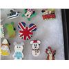 Image 17 : Multiple Collectible Pins: Disney, Cartoons, Animals, Food, etc in Display Case 16"L
