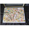 Image 2 : Multiple Collectible Pins: Sports, Food, Events, Animals, etc in Display Case 16"L